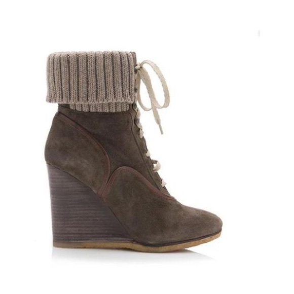 Chloe Wedge booties size 37 1/2 - Picture 2 of 4